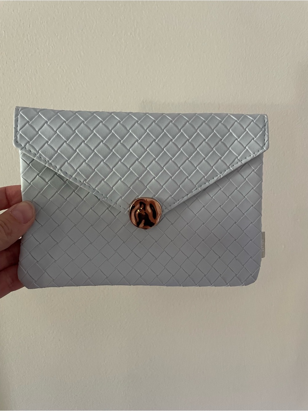 Ipsy Woven Envelope Make Up Bag in Light
